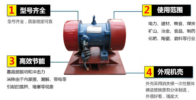 lzf倉壁振動器：1，型號齊全：型號齊全，質量穩定可靠。2，適用范圍：電力，建材，糧食，煤炭，礦山，冶金，食品，制藥，化肥，陶瓷，磨料等行業。3，高效：靠高頻振動和沖擊力消除由于內摩擦，潮解，帶電等引起的塔供，堵塞等現象。4，外觀機殼：外殼采用消失模一次性整體鑄造替換原有分體制造，外觀好看，強度大。